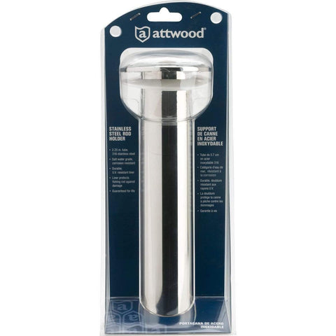 Attwood Marine Qualifies for Free Shipping Attwood Big Game Rod Holder 0 Deg SS Open 2.25 x 11 White Cap #66464W7