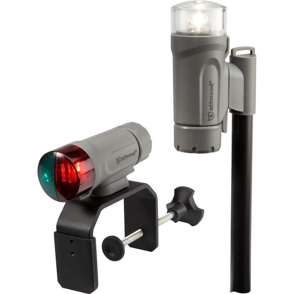 Attwood Clamp-On Portable LED Light Kit Marine Gray #14190-7