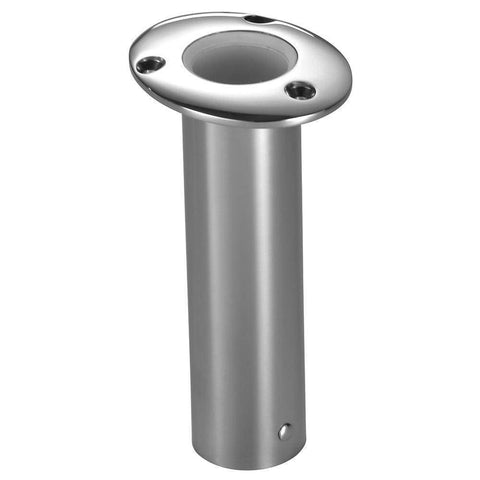 Attwood Flush-Mount Rod Holder 0-Degree SS Open 2 x 7.5 White #66364W7