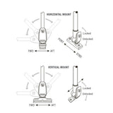Attwood Marine Qualifies for Free Shipping Attwood Fold-Down All-Round 20" Horzontal Mount #5550-PA20-7
