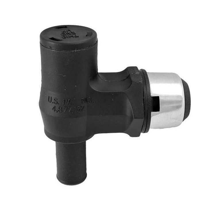 Attwood Fuel Tank Vent 90-Degree Black Plastic SS Trim Cover #66419-3