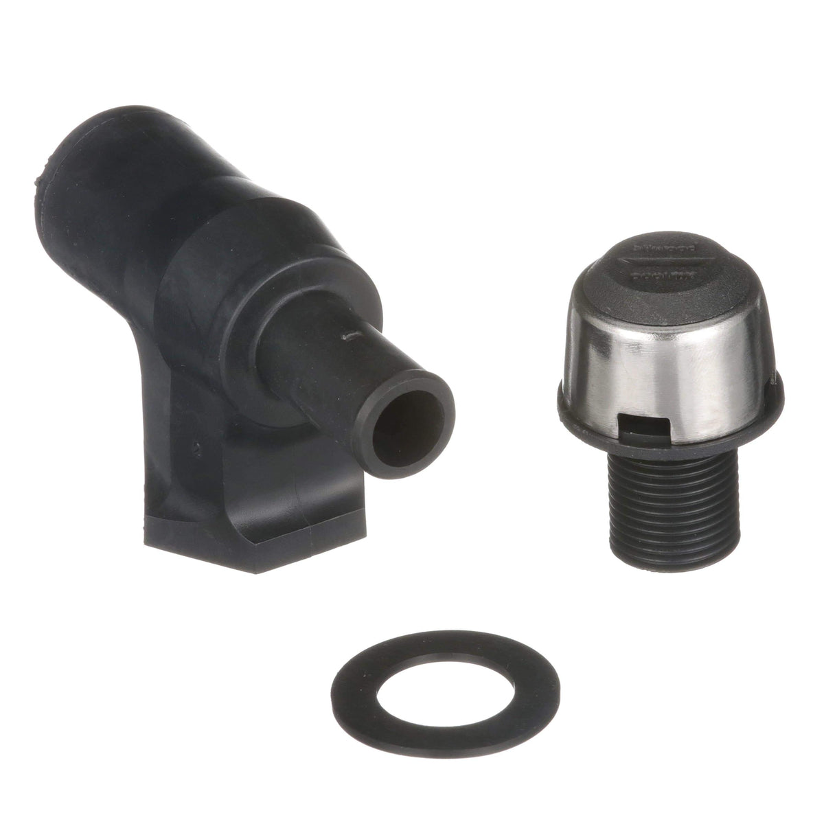 Attwood Fuel Tank Vent 90-Degree Black Plastic SS Trim Cover #66419-3