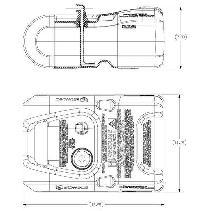 Attwood Marine Qualifies for Free Shipping Attwood Marine 3 Gallon Tank Non-Gauge #8803LP2S