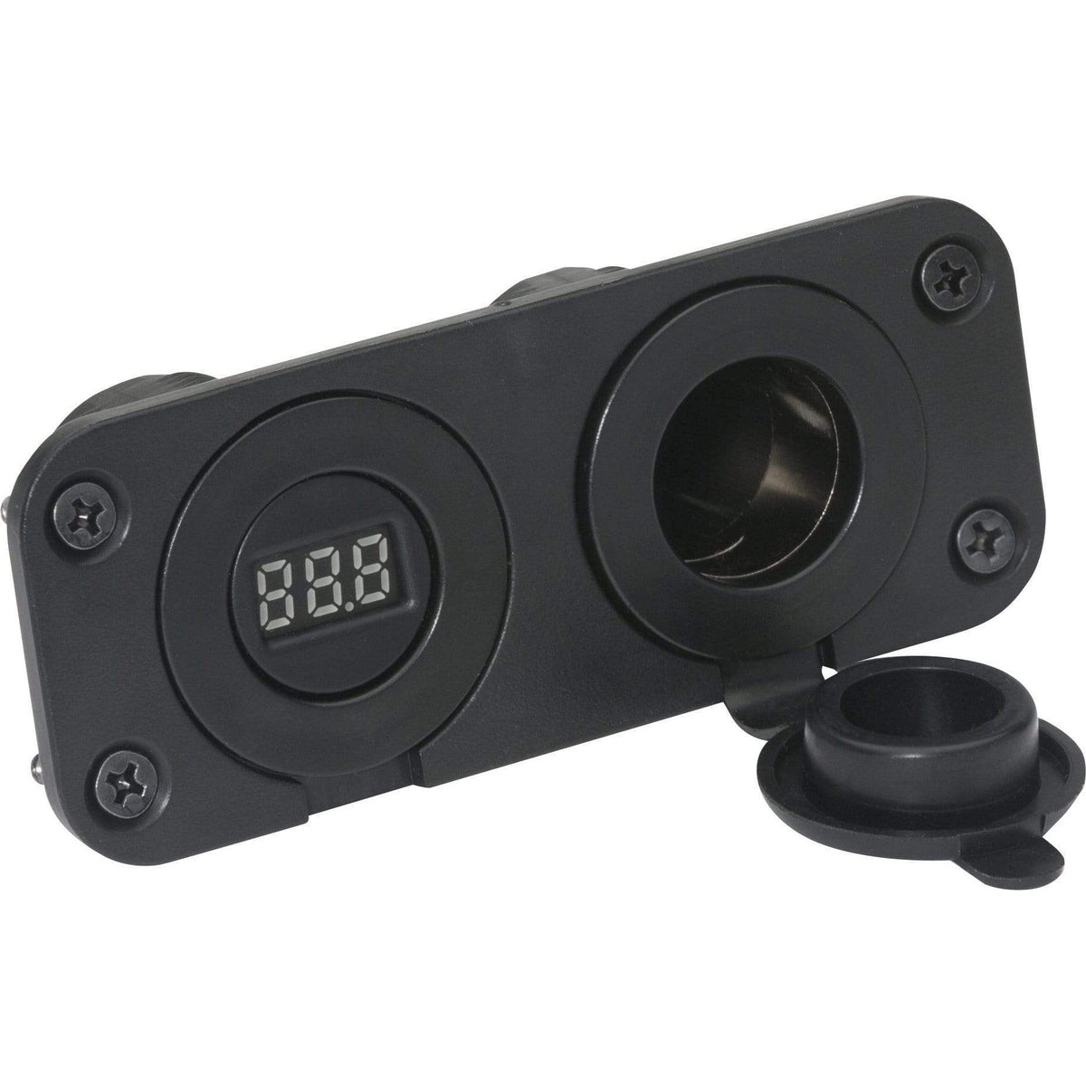 Attwood Marine Adaptor 12v with Voltmeter #14263-6