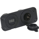 Attwood Marine Adaptor 12v with Voltmeter #14263-6