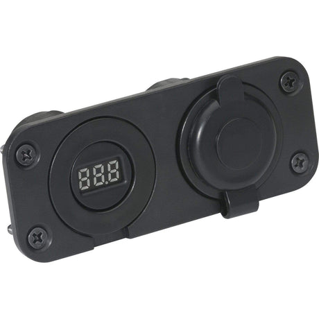 Attwood Marine Adaptor 12v with Voltmeter #14263-6