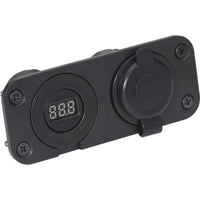 Attwood Marine Adaptor 12v with Voltmeter #14263-6