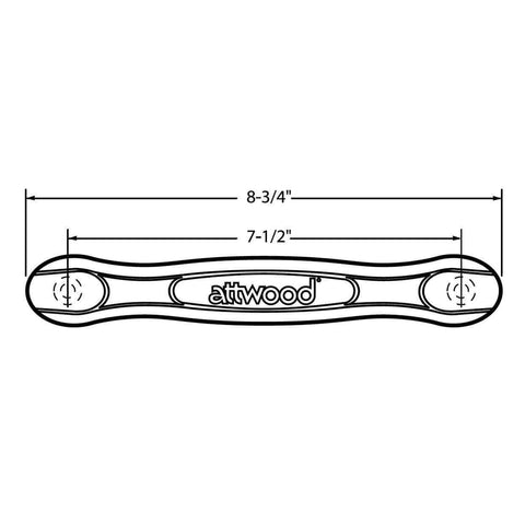 Attwood One-Piece Grab Handle White #2050-5