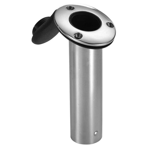 Attwood Rod Holder Stainless 2" Tube w/ Cap 8" Deep 15-Degree #66363-7
