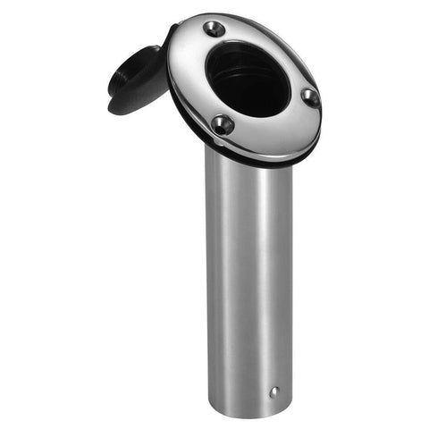 Attwood Rodholder Stainless 2" Tube w/Cap 8" Deep 30-Degree #66362-7