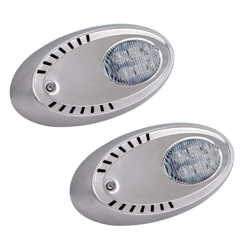 Attwood Stainless LED Docking Lights White Pair #6520SS4