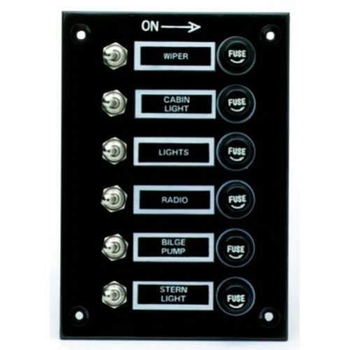 Attwood Marine Qualifies for Free Shipping Attwood Toggle Switch Panel 6-Gang 4-1/2" x 6-1/2" #14236-3
