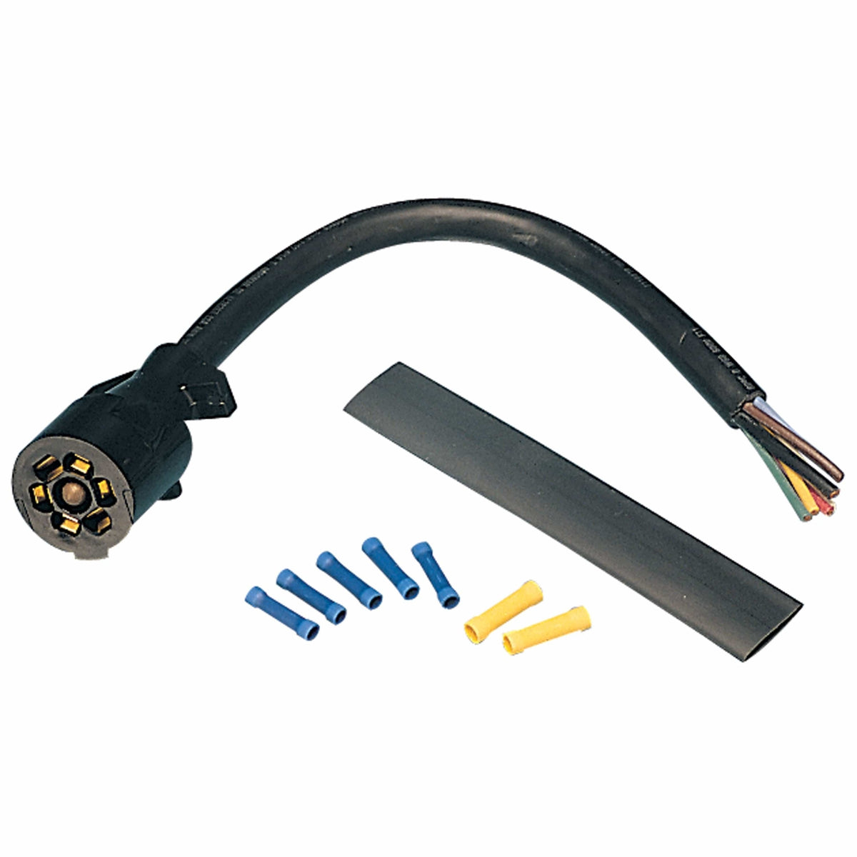 Bargman 7-Way Molded Trailer End Kit with 1' Cable #54-67-525