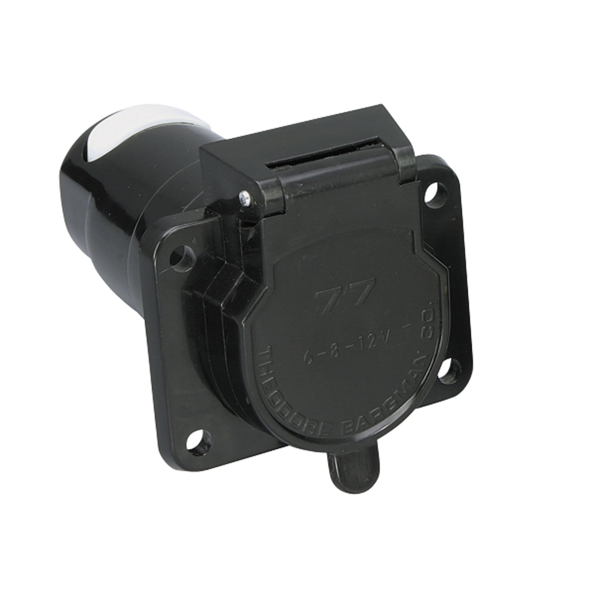 Bargman 7-Way Plastic Connector Car End #50-77-001