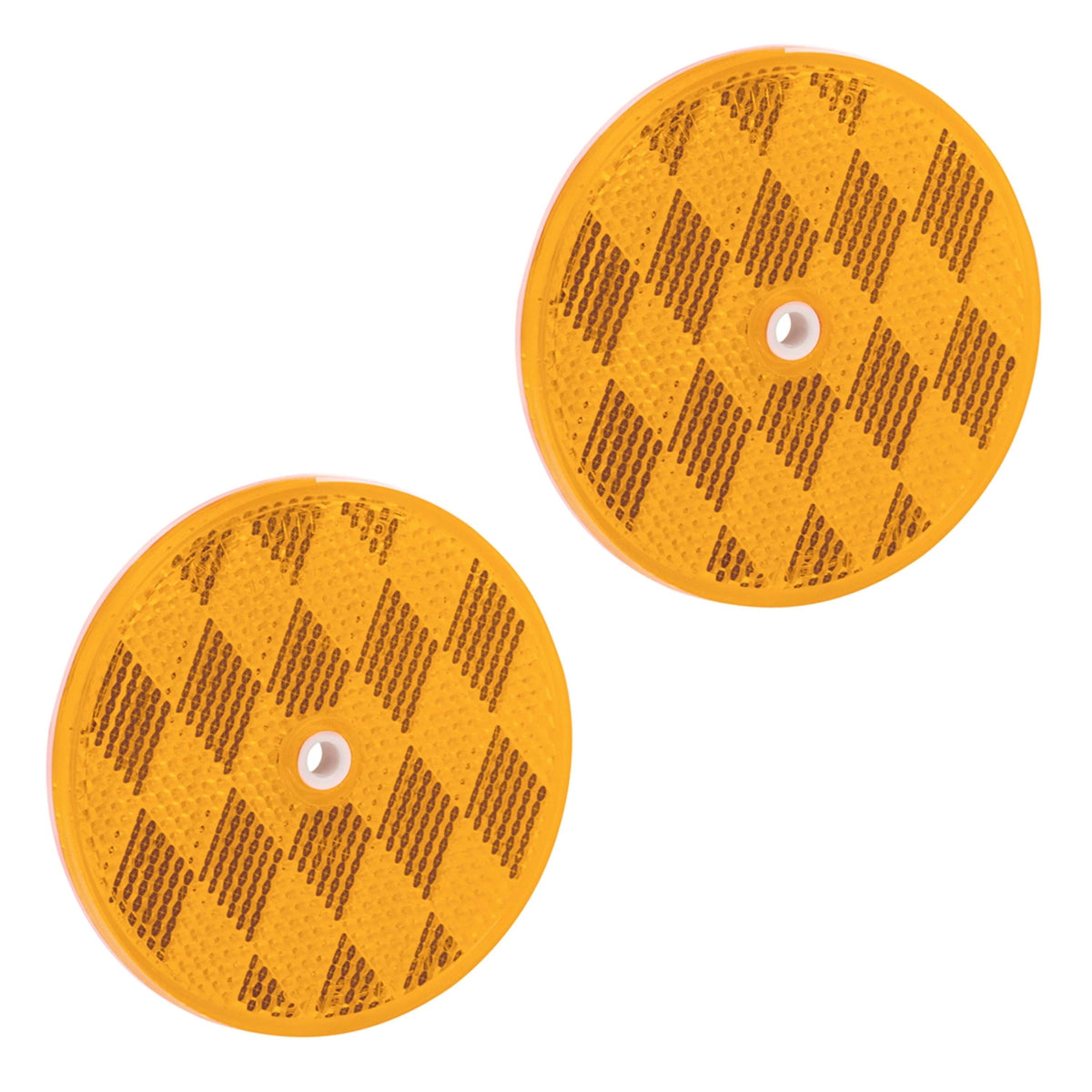 Bargman Reflector 3-3/16" Round Center Mount Amber #74-68-020