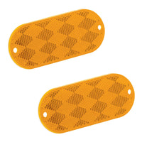 Bargman Reflector Rectangular Amber 3-1/4