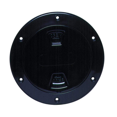 Beckson Marine Qualifies for Free Shipping Beckson 4" Smooth Center Screw Out Deck Plate Black 4.5" Cut #DP40-B