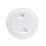 Beckson Marine Qualifies for Free Shipping Beckson 4" Smooth Center Screw Out Deck Plate White 4.5" Cut #DP40-W