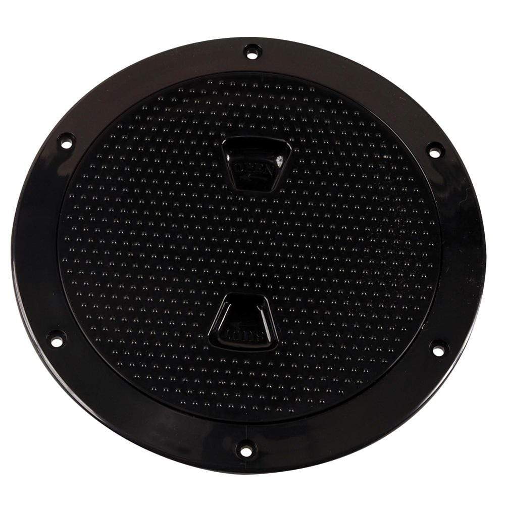 Beckson Marine Qualifies for Free Shipping Beckson 6" Non-Skid Screw Out Deck Plate Black 6.5" Cutout #DP62-B