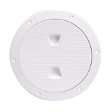Beckson Marine Qualifies for Free Shipping Beckson 6" Non-Skid Screw Out Deck Plate White 6.5" Cutout #DP62-W