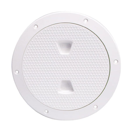 Beckson Marine Qualifies for Free Shipping Beckson 6" Non-Skid Screw Out Deck Plate White 6.5" Cutout #DP62-W