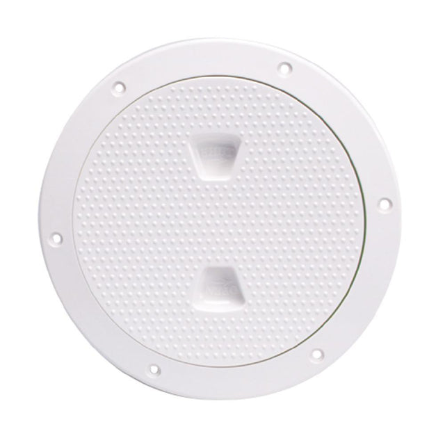 Beckson Marine Qualifies for Free Shipping Beckson 6" Non-Skid Screw Out Deck Plate White 6.5" Cutout #DP62-W