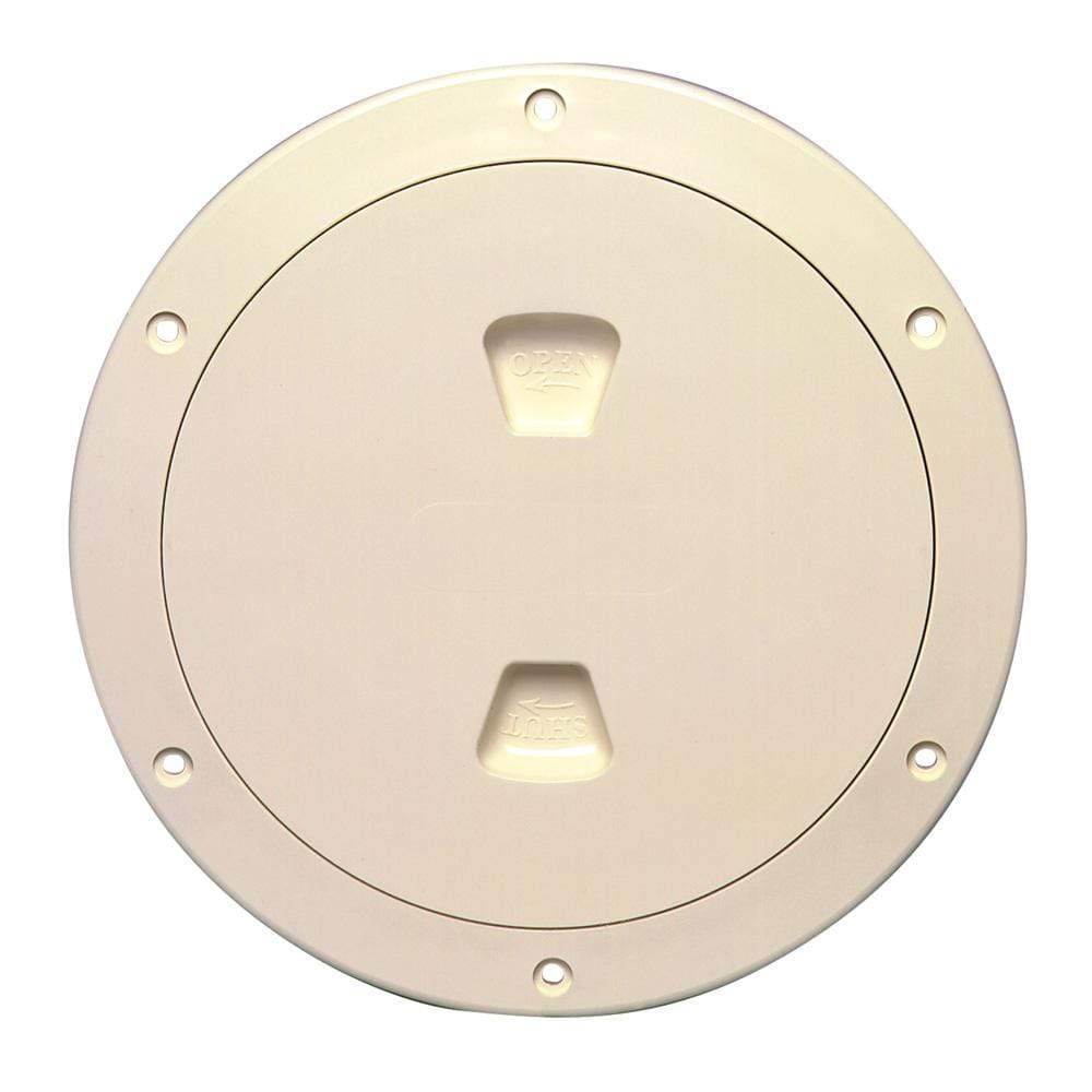 Beckson Marine Qualifies for Free Shipping Beckson 6" Smooth Center Screw Out Deck Plate Beige 6.5" Cut #DP60-N