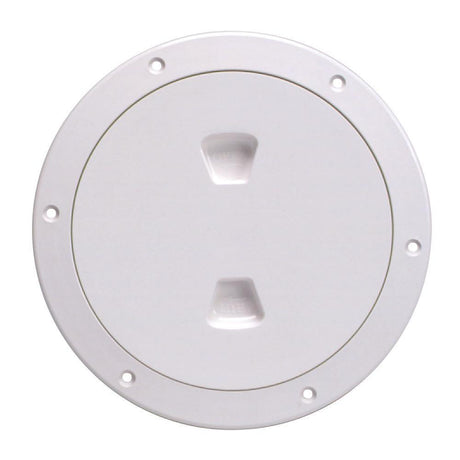 Beckson Marine Qualifies for Free Shipping Beckson 6" Smooth Center Screw Out Deck Plate White 6.5" Cut #DP60-W