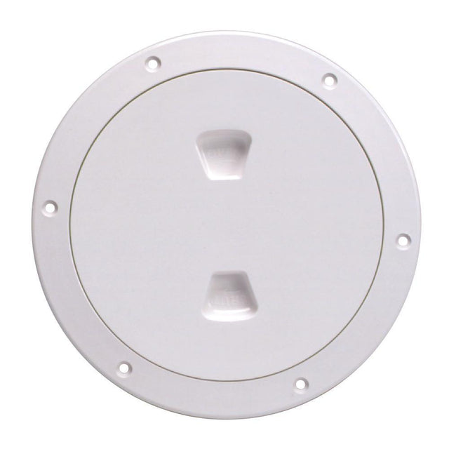 Beckson Marine Qualifies for Free Shipping Beckson 6" Smooth Center Screw Out Deck Plate White 6.5" Cut #DP60-W