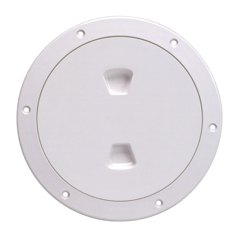 Beckson Marine Qualifies for Free Shipping Beckson 6" Smooth Center Screw Out Deck Plate White 6.5" Cut #DP60-W