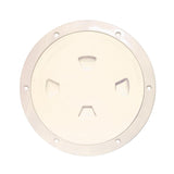 Beckson 8" Smooth Center Screw Out Deck Plate Beige 8.5" Cut #DP80-N