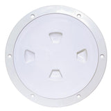 Beckson Marine Qualifies for Free Shipping Beckson 8" Smooth Center Screw Out Deck Plate White 8.5" Cut #DP80-W