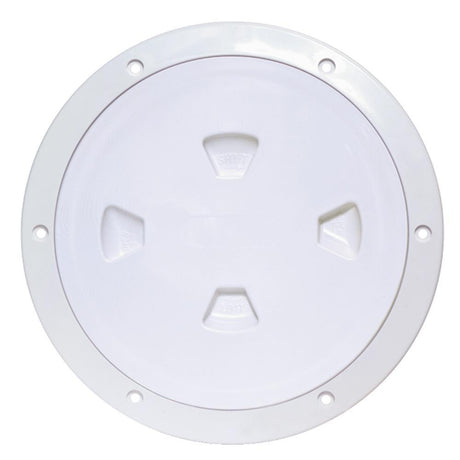 Beckson Marine Qualifies for Free Shipping Beckson 8" Smooth Center Screw Out Deck Plate White 8.5" Cut #DP80-W