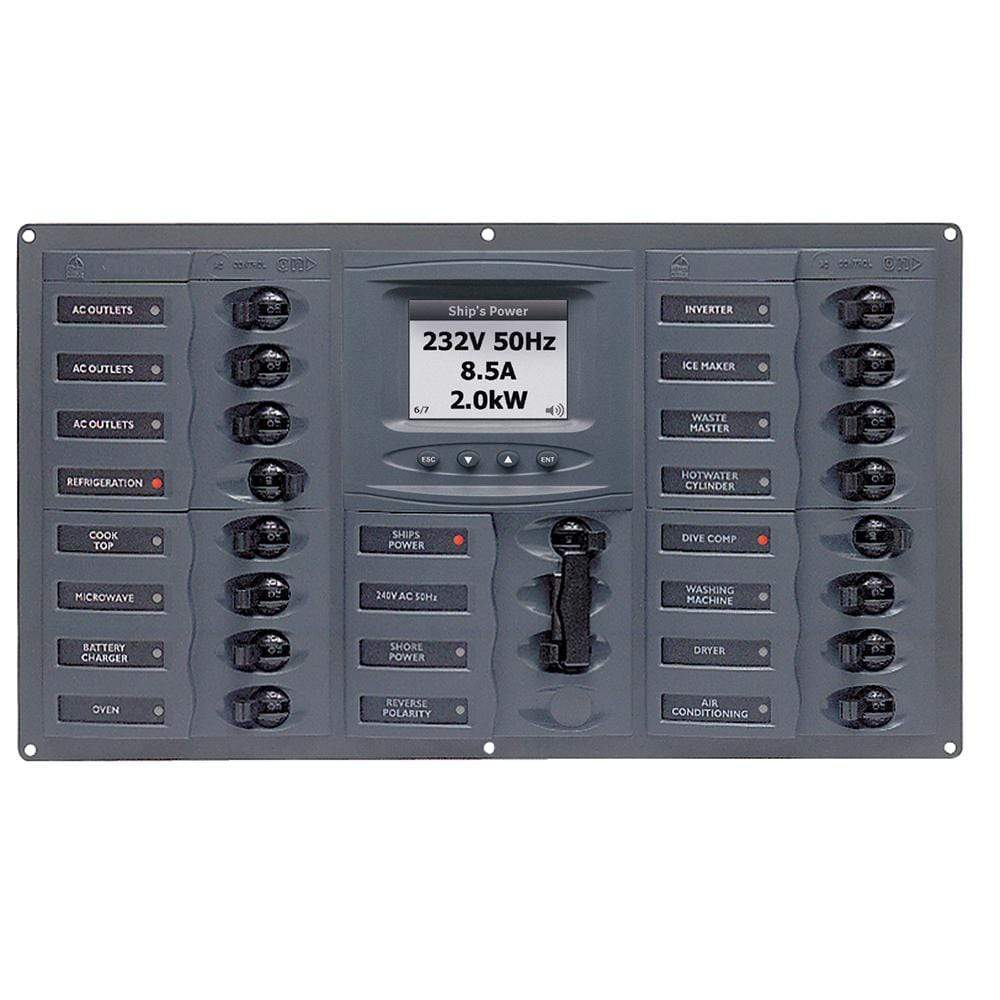 BEP Marine Qualifies for Free Shipping BEP AC Circuit Breaker Panel Digital Meters 16SP 2DP #900-AC4-ACSM-110