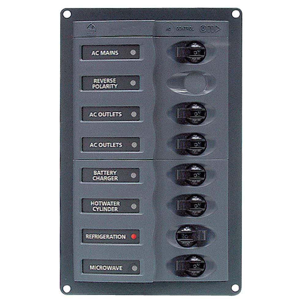 BEP Marine Qualifies for Free Shipping BEP AC Circuit Breaker Panel without Meters 6-Way #900-ACM6W-110V