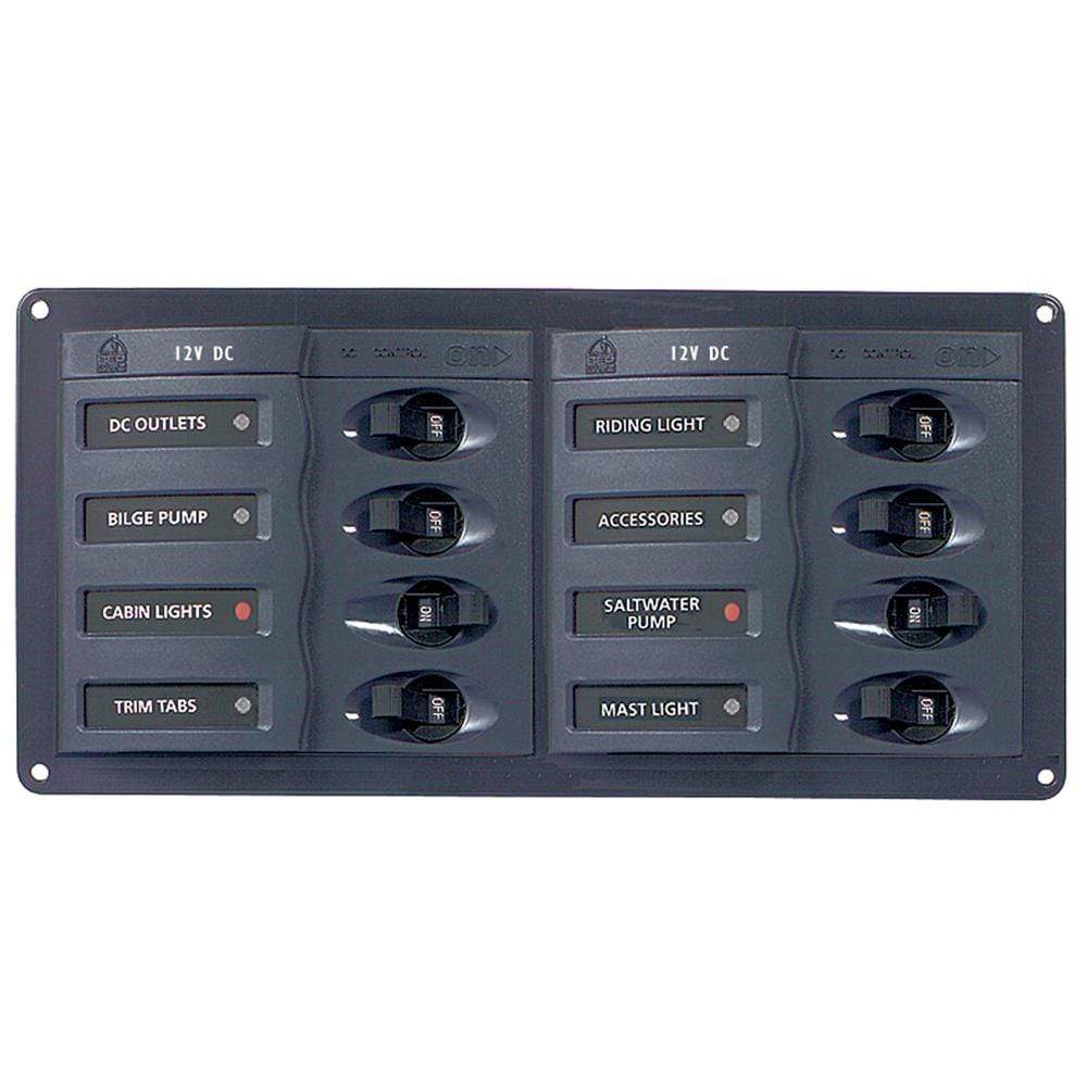 BEP Marine Qualifies for Free Shipping BEP Circuit Break Panel DC 8-Way Horizontal #901H