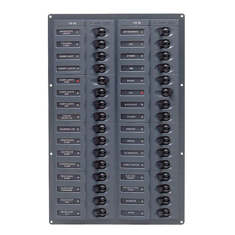 BEP Marine Qualifies for Free Shipping BEP DC Panel 32-Way No Meter Vertical #906NMV