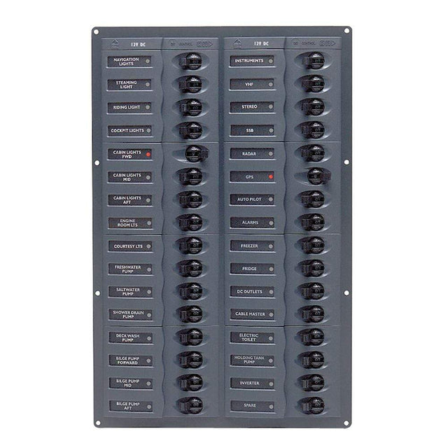 BEP Marine Qualifies for Free Shipping BEP DC Panel 32-Way No Meter Vertical #906NMV