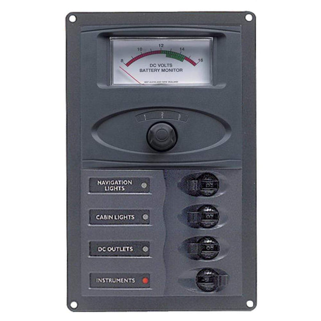 BEP Marine Qualifies for Free Shipping BEP Panel 4SP DC12V Analog Vertical #900-AM