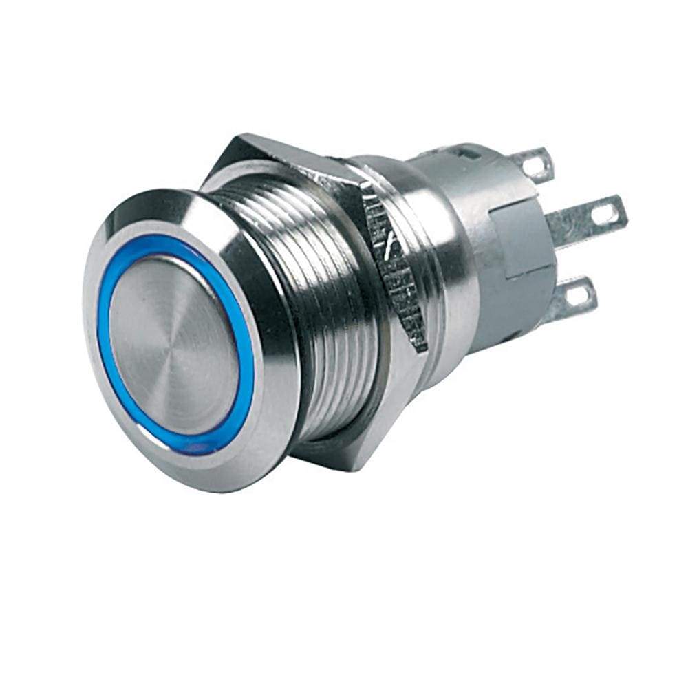 BEP Marine Qualifies for Free Shipping BEP Push-Button Switch 24v Momentary On-Off Blue LED #80-511-0008-00