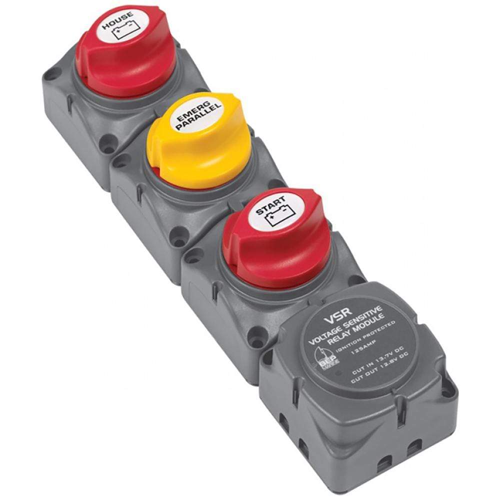 BEP Marine Qualifies for Free Shipping BEP Vertical Distribution Cluster 1-Engine 2-Battery #716-V-140A-DVSR