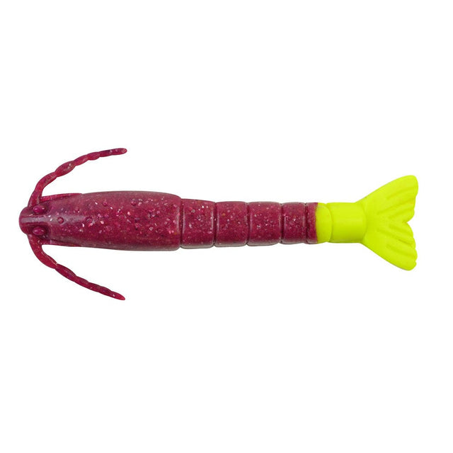 Berkley Qualifies for Free Shipping Berkley Gulp Shrimp 3" Cajun Purple/Chartreuse #1240003