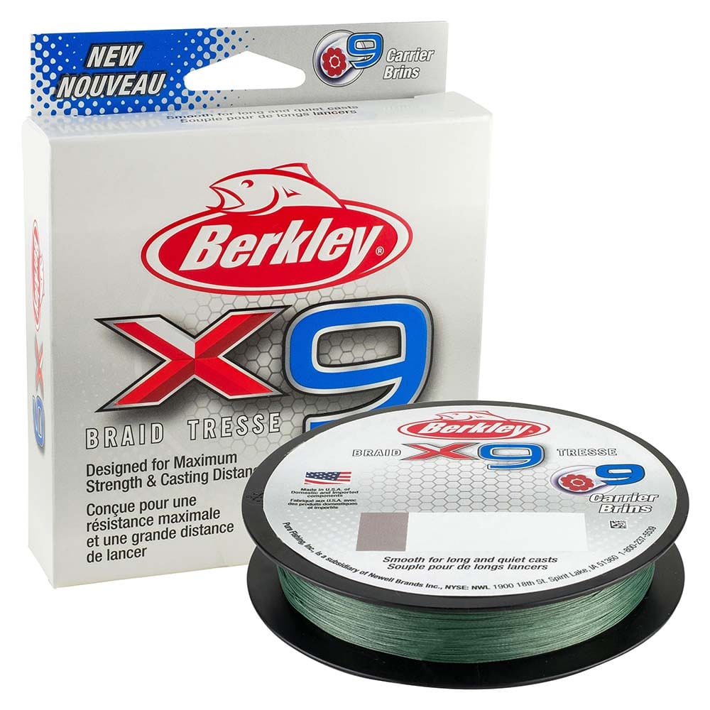 Berkley Qualifies for Free Shipping Berkley X9 Braid Low-Vis Green 15 lb 164 Yards #1486813