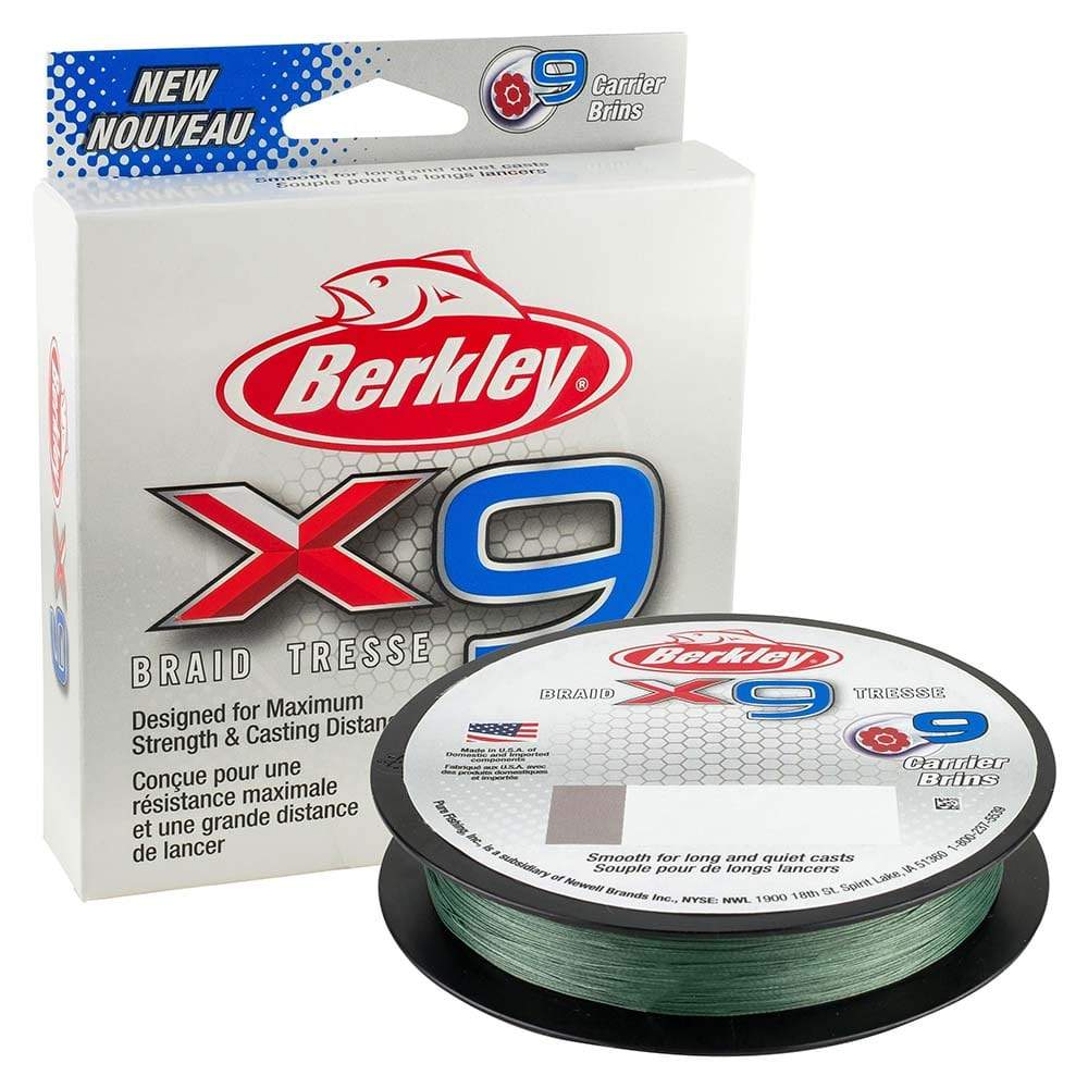 Berkley Qualifies for Free Shipping Berkley X9 Braid Low-Vis Green 8 lb 328 Yards #1486823