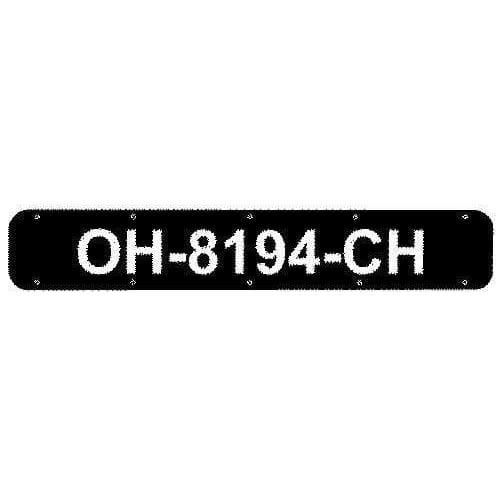 Bernard Engraving Qualifies for Free Shipping Bernard Engraving 24" Registration Plates Black #RP-2400-B
