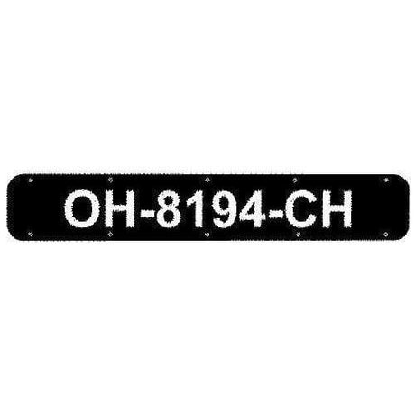 Bernard Engraving Qualifies for Free Shipping Bernard Engraving 24" Registration Plates Black #RP-2400-B