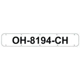 Bernard Engraving Qualifies for Free Shipping Bernard Engraving 24" Registration Plates White #RP-2400-W