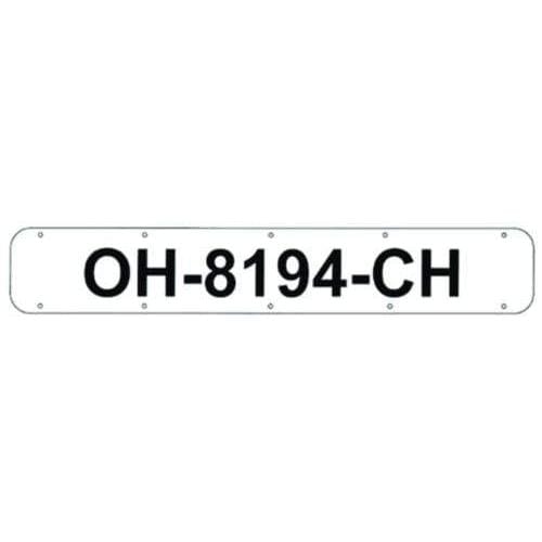 Bernard Engraving Qualifies for Free Shipping Bernard Engraving 24" Registration Plates White #RP-2400-W