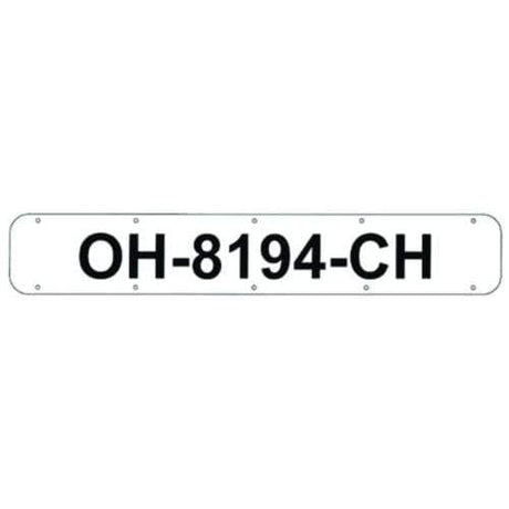 Bernard Engraving Qualifies for Free Shipping Bernard Engraving 4" x 32.5" White Registration Plates 2-pk #RP-3200-W