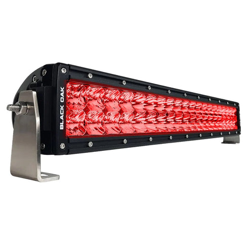 Black Oak LED Qualifies for Free Shipping Black Oak 20" Curved Predator Red LED Double Row Light Bar #20CR-D3OS